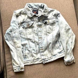 blue jean jacket , from children’s place , size 10/12